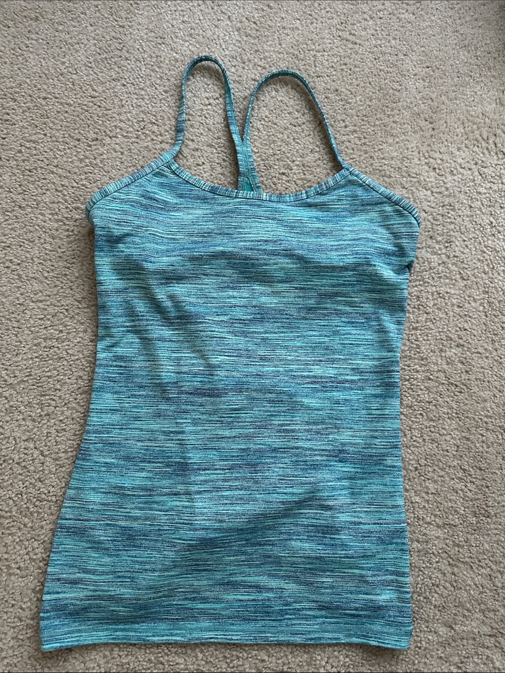 lululemon athletica Teal Space-Dye Slim Strap Tank